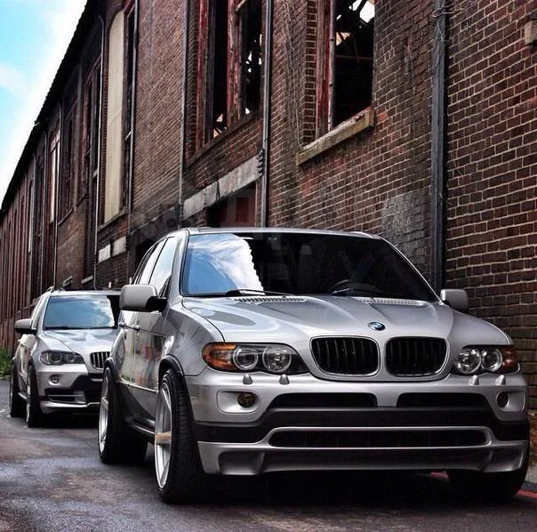 картинка Передняя юбка в стиле 4.8 для Bmw X5 E53 Дорестайлинг магазин  StreetTuning 