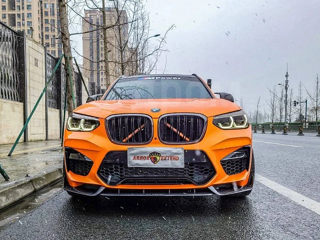 картинка Сплиттер (губа) AE Design для BMW X3M X4M/C F97 F98 2019-2021 карбон магазин  StreetTuning 