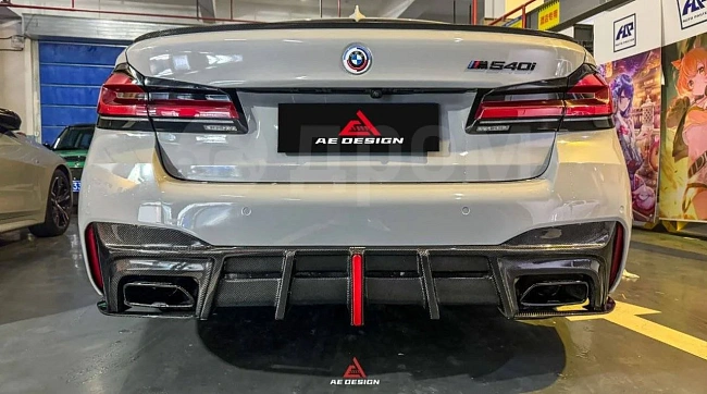 картинка Диффузор на задний бампер для BMW M5 F90 G30 540i M550i магазин  StreetTuning 