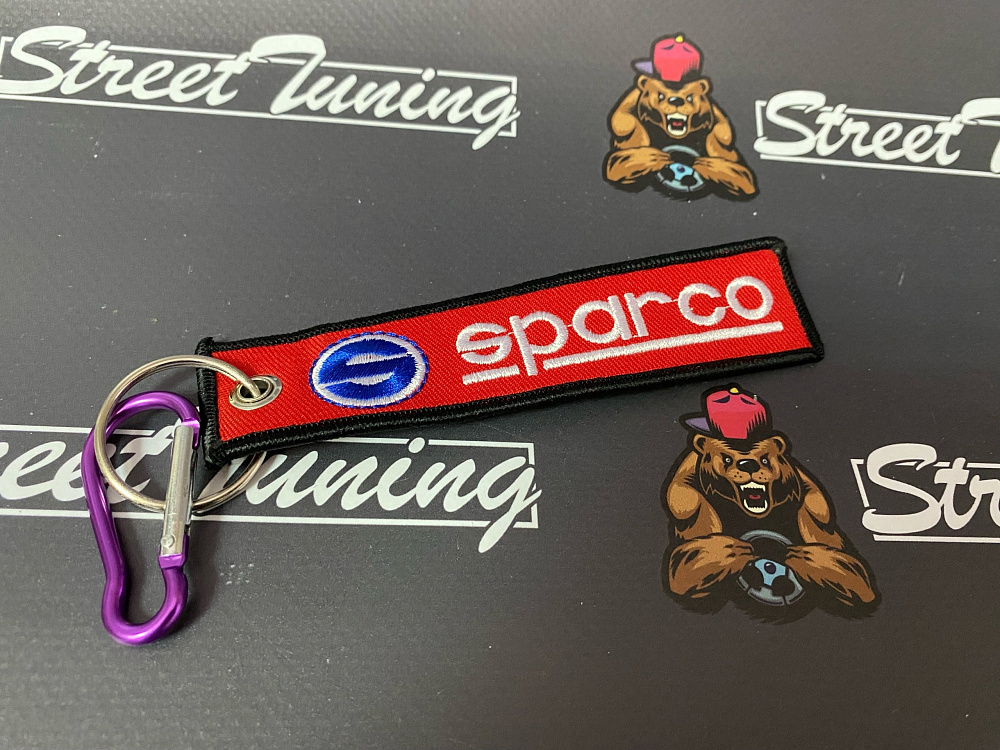 картинка Брелок для ключей Sparco "тканевый", красный от магазина  StreetTuning