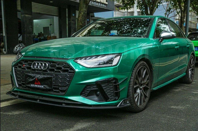 картинка Сплиттер (губа) на передний бампер для Audi S4 / A4 S-line B9.5 магазин  StreetTuning 