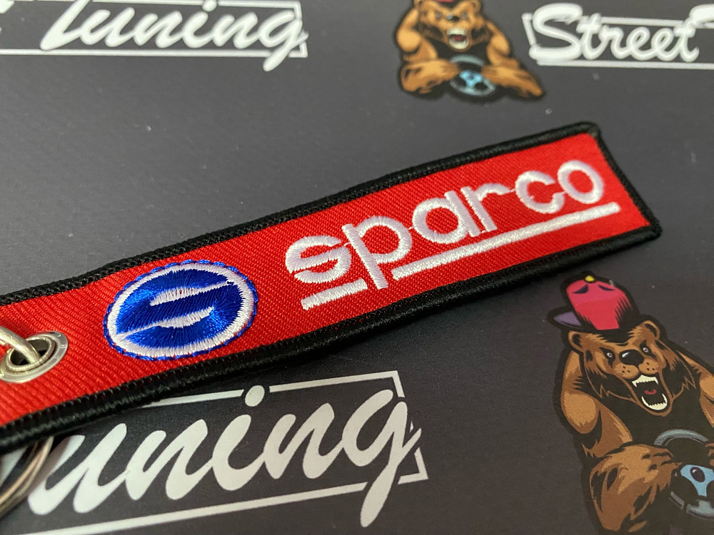 картинка Брелок для ключей Sparco "тканевый", красный от магазина  StreetTuning