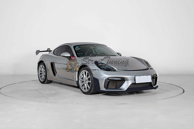 картинка Передний бампер GT4 RS, упрощённая версия, в сборе без ДХО для Porsche 718 Boxster (982) и Cayman (982C) 2017+ магазин  StreetTuning 
