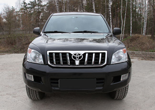 картинка Toyota LC Prado 120 2003—2009 Накладки на передние фары (реснички) компл.-2 шт. магазин  StreetTuning 