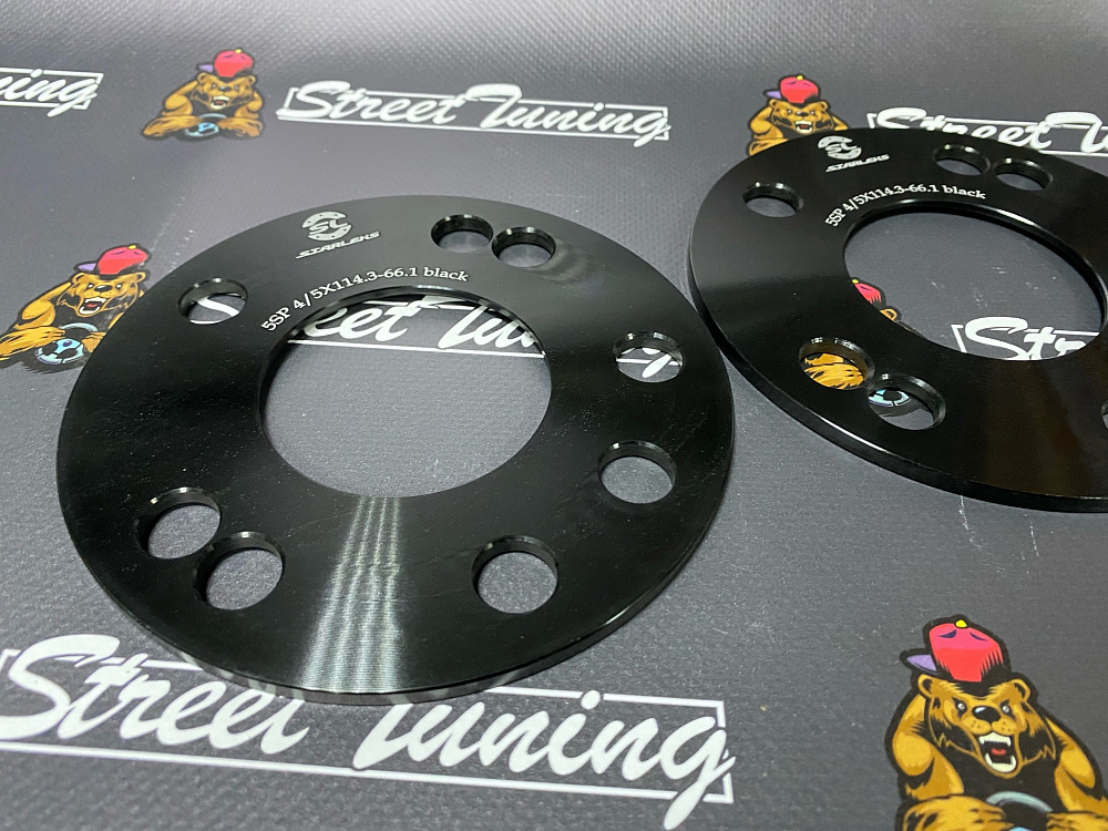 картинка Проставка Starleks 5 мм 4/5x114.3 цо 66.1 сквозная, Black от магазина  StreetTuning