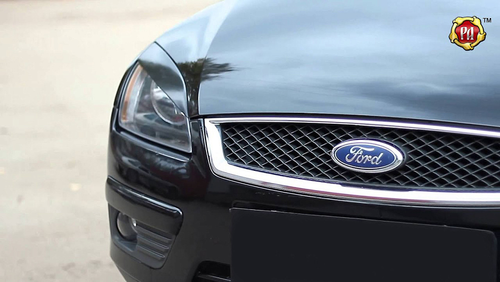 картинка Ford Focus II 2005—2008 Накладки на передние фары (реснички) компл.-2 шт. Вариант 2 от магазина  StreetTuning
