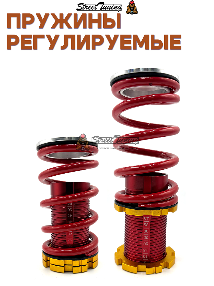 картинка Пружины регулируемые для NissanSentra(B13)1992-2005 г, красные от магазина  StreetTuning