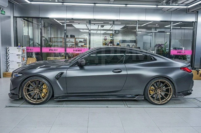 картинка Сплиттера накладки на пороги для BMW M3 G80 G81 и M4 G82 G83 магазин  StreetTuning 