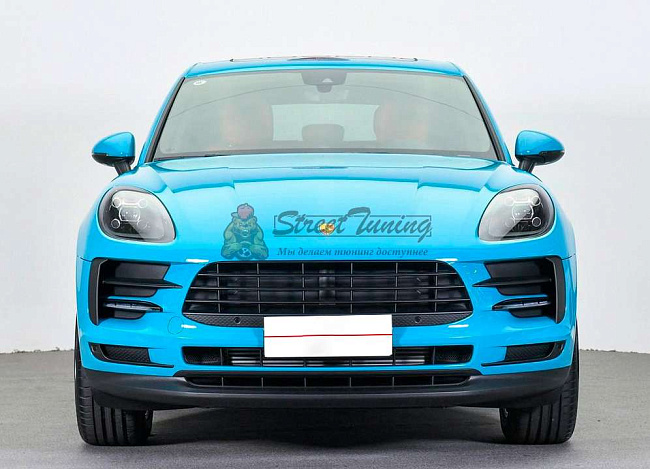 картинка Передний бампер 95B.2 OE, реплика с ДХО, для Porsche Macan 95B.1/95B.2 (2014–2021) магазин  StreetTuning 