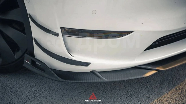 картинка Канарды на передний бампер для Tesla Model Y магазин  StreetTuning 