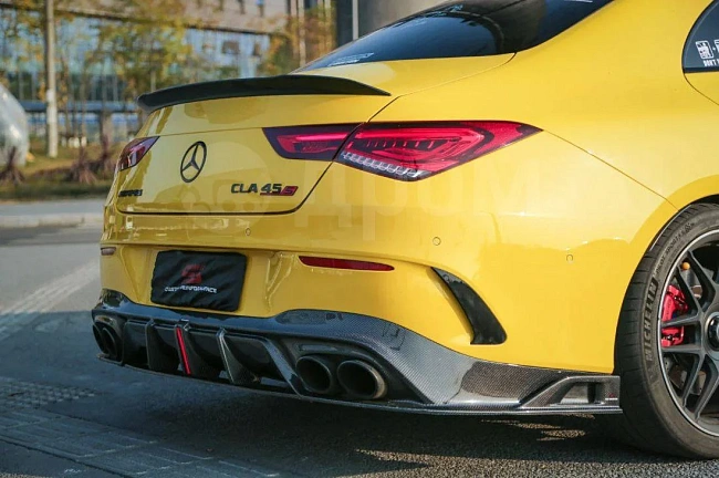 картинка Диффузор на задний бампер для Mercedes CLA C118 CLA45 CLA35 CLA250 магазин  StreetTuning 