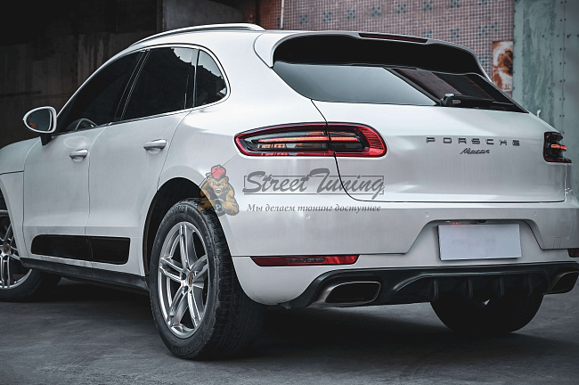 картинка Нижняя накладка заднего бампера KDA для Porsche Macan 95B.1/95B.2 (2014–2021) магазин  StreetTuning 