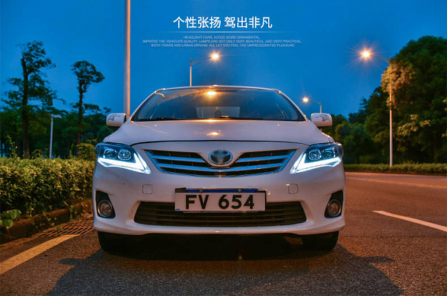 картинка Передние фары для Toyota Corolla 150 2011-2013 г магазин  StreetTuning 