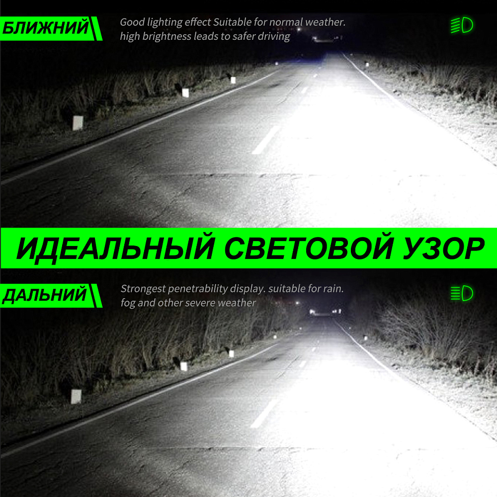 картинка Автомобильные светодиодные лампы FATEEYE F4 Led - H4 6500к, ближний-дальний, комплект 2 шт от магазина  StreetTuning